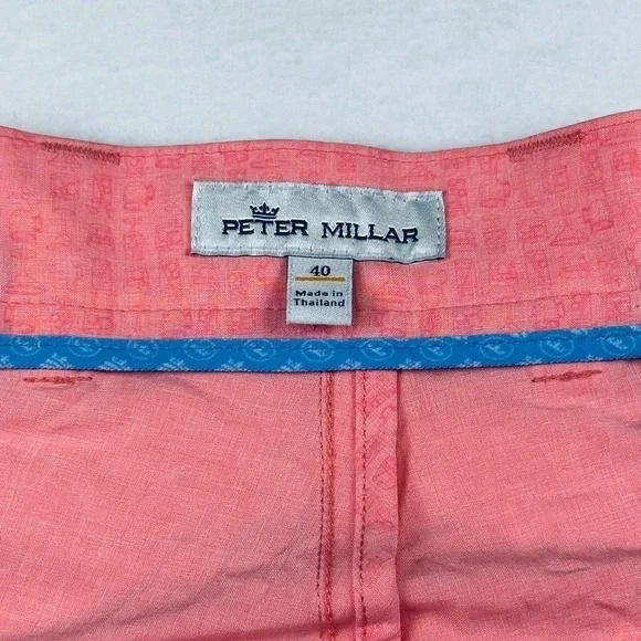 Peter Millar Golf Shorts Men’s 40 Pink Cocktail Shackleford Crown Sports Active - Picture 6 of 13